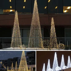 Décors Véronneau 10′ Illuminated aluminium cone, 800 lights< Business Collection | Christmas Lights